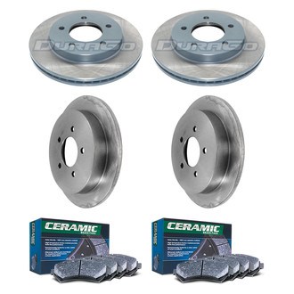 DuraGo® - Plain Front and Rear Brake Kit with Ceramic Pads