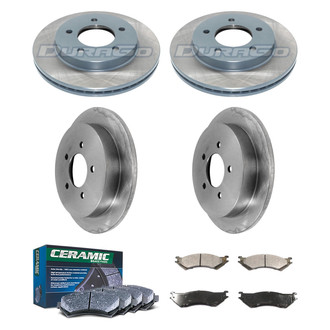 DuraGo® - Plain Front and Rear Brake Kit with Ceramic Pads