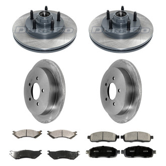 DuraGo® - Plain Front and Rear Brake Kit with Ceramic Pads