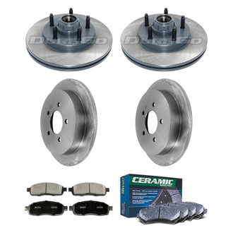 DuraGo® - Plain Front and Rear Brake Kit with Ceramic Pads