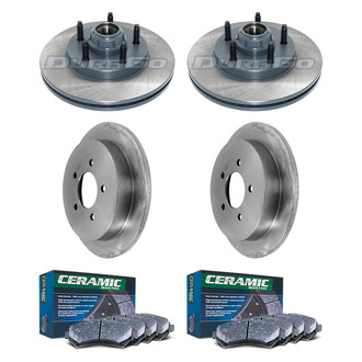 DuraGo® - Plain Front and Rear Brake Kit with Ceramic Pads