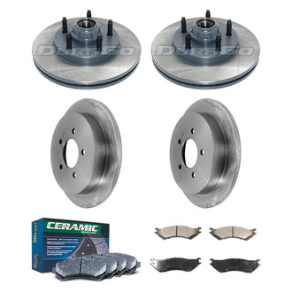 DuraGo® - Plain Front and Rear Brake Kit with Ceramic Pads