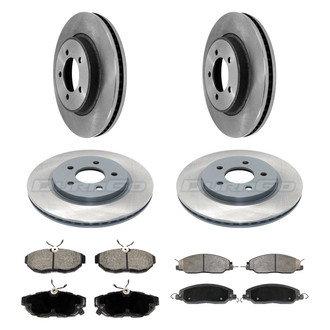DuraGo® - Plain Front and Rear Brake Kit with Ceramic Pads
