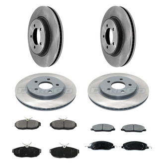 DuraGo® - Plain Front and Rear Brake Kit with Ceramic Pads