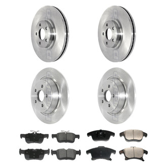 DuraGo® - Plain Front and Rear Brake Kit with Ceramic Pads
