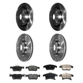 DuraGo® - Plain Front and Rear Brake Kit with Ceramic Pads