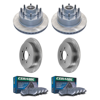 DuraGo® - Plain Front and Rear Brake Kit with Ceramic Pads