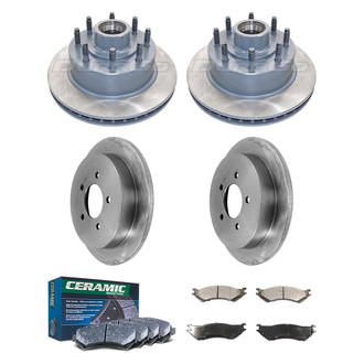 DuraGo® - Plain Front and Rear Brake Kit with Ceramic Pads