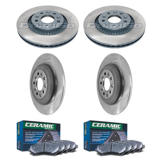 DuraGo® - Plain Front and Rear Brake Kit with Ceramic Pads
