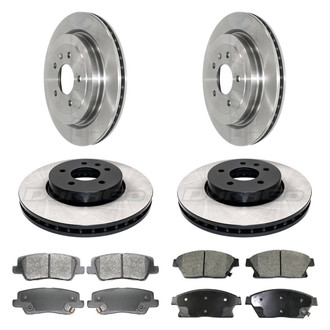 DuraGo® - Plain Front and Rear Brake Kit with Ceramic Pads