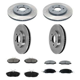 DuraGo® - Plain Front and Rear Brake Kit with Ceramic Pads