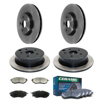 DuraGo® - Plain Front and Rear Brake Kit with Ceramic Pads