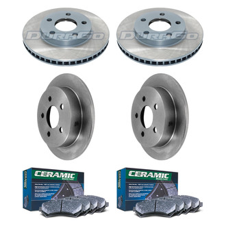 DuraGo® - 1-Piece Plain Brake Kit with Ceramic Brake Pads