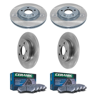 DuraGo® - Plain Front and Rear Brake Kit with Ceramic Pads