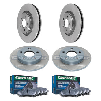 DuraGo® - Plain Front and Rear Brake Kit with Ceramic Pads