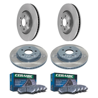 DuraGo® - Plain Front and Rear Brake Kit with Ceramic Pads