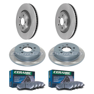 DuraGo® - Plain Front and Rear Brake Kit with Ceramic Pads