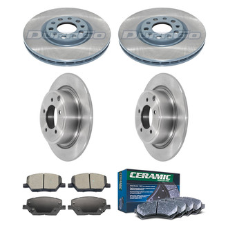 DuraGo® - Plain Front and Rear Brake Kit with Ceramic Pads