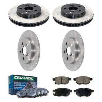 DuraGo® - Plain Front and Rear Brake Kit with Ceramic Pads