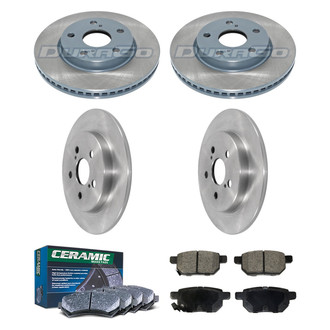 DuraGo® - Plain Front and Rear Brake Kit with Ceramic Pads