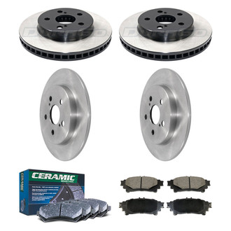 DuraGo® - Plain Front and Rear Brake Kit with Ceramic Pads