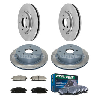 DuraGo® - Plain Front and Rear Brake Kit with Ceramic Pads