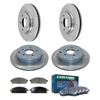 DuraGo® - Plain Front and Rear Brake Kit with Ceramic Pads