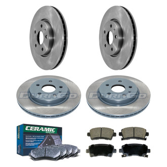 DuraGo® - Plain Front and Rear Brake Kit with Ceramic Pads