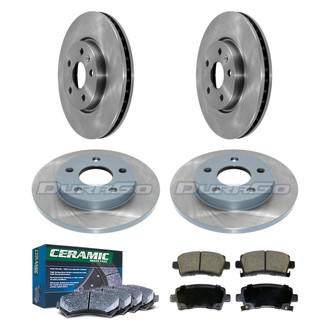 DuraGo® - Plain Front and Rear Brake Kit with Ceramic Pads