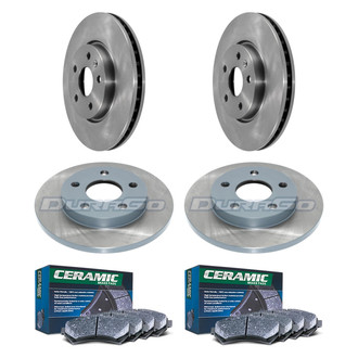 DuraGo® - Plain Front and Rear Brake Kit with Ceramic Pads