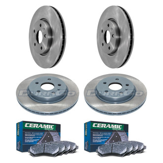 DuraGo® - Plain Front and Rear Brake Kit with Ceramic Pads