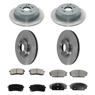 DuraGo® - 1-Piece Plain Brake Kit with Ceramic Brake Pads