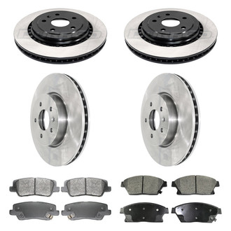 DuraGo® - Plain Front and Rear Brake Kit with Ceramic Pads