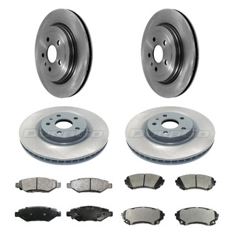 DuraGo® - Plain Front and Rear Brake Kit with Ceramic Pads