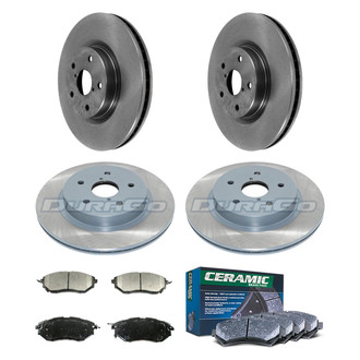 DuraGo® - Plain Front and Rear Brake Kit with Ceramic Pads