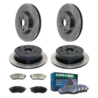 DuraGo® - Plain Front and Rear Brake Kit with Ceramic Pads