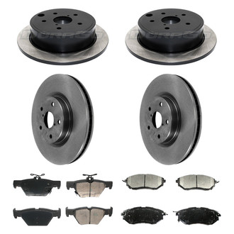 DuraGo® - Plain Front and Rear Brake Kit with Ceramic Pads
