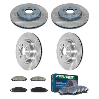 DuraGo® - Plain Front and Rear Brake Kit with Ceramic Pads