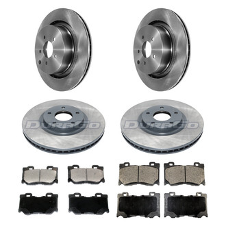 DuraGo® - Plain Front and Rear Brake Kit with Ceramic Pads