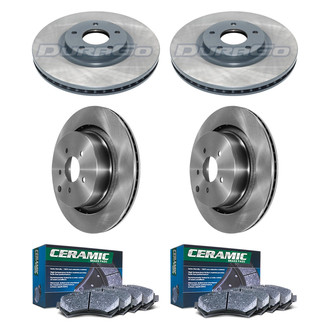 DuraGo® - Plain Front and Rear Brake Kit with Ceramic Pads