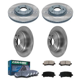 DuraGo® - Plain Front and Rear Brake Kit with Ceramic Pads