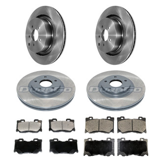 DuraGo® - Plain Front and Rear Brake Kit with Ceramic Pads