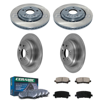 DuraGo® - Plain Front and Rear Brake Kit with Ceramic Pads