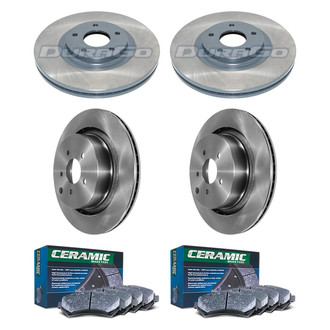 DuraGo® - Plain Front and Rear Brake Kit with Ceramic Pads