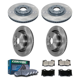 DuraGo® - Plain Front and Rear Brake Kit with Ceramic Pads