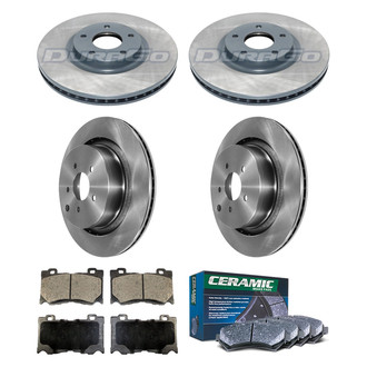 DuraGo® - Plain Front and Rear Brake Kit with Ceramic Pads