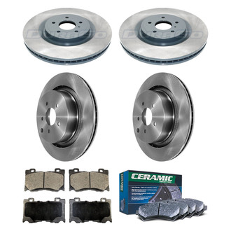DuraGo® - Plain Front and Rear Brake Kit with Ceramic Pads