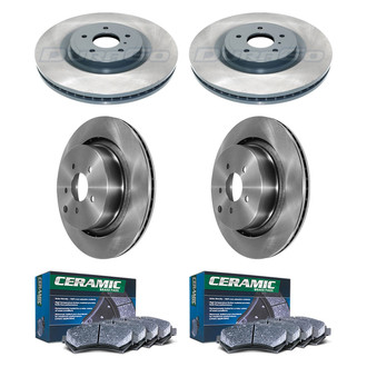 DuraGo® - Plain Front and Rear Brake Kit with Ceramic Pads