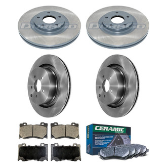 DuraGo® - Plain Front and Rear Brake Kit with Ceramic Pads
