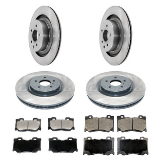 DuraGo® - Plain Front and Rear Brake Kit with Ceramic Pads